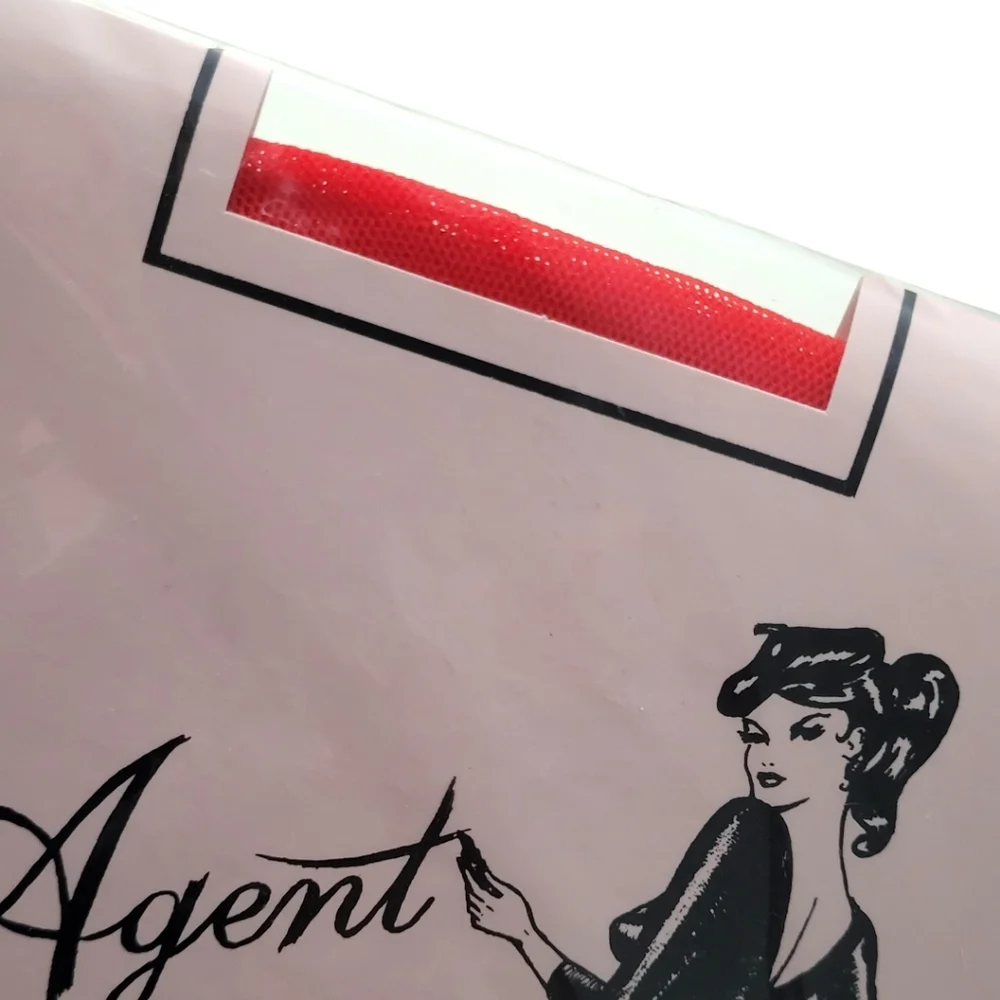 Agent Provocateur Hold Up Stockings Europa Sheer Red Vintage NWT Size B